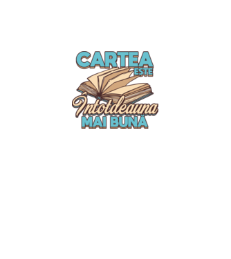 Cartea este ÎNTOTDEAUNA mai bună D7556260-01 model negru pe tricou