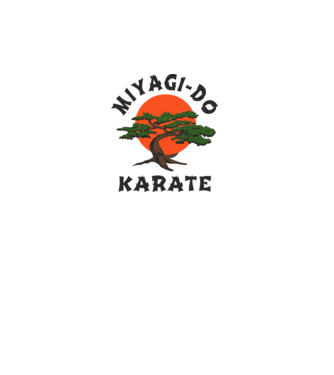 Miyagi-do karate cobra kai model alb pe tricou