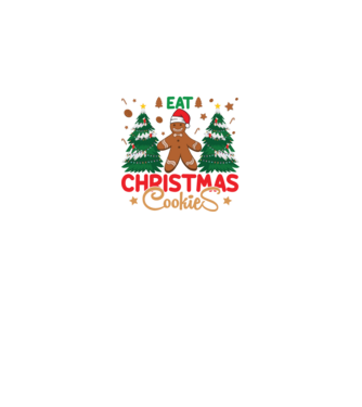 Life is short - eat christmas cookies model negru pe tricou
