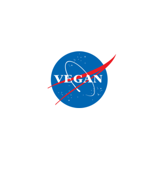 vegan nasa model alb pe tricou