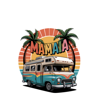 MAMAIA model alb pe tricou