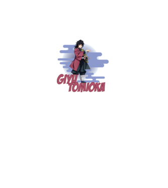 Demon Slayer Giyu model alb pe tricou