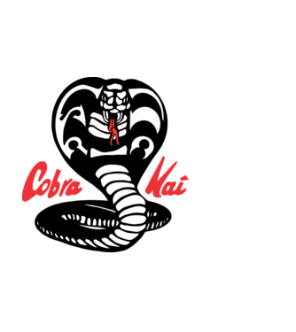 cobra kai classic logo model alb pe tricou