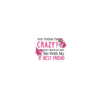 Crazy Friend Unicorn model alb pe tricou