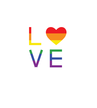 love lgbtq model alb pe tricou
