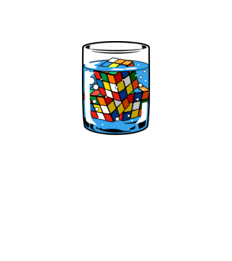 Rubik Ice model alb pe tricou