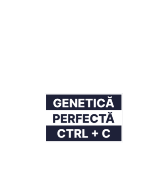 Genetică perfectă CTRL + V model alb pe tricou