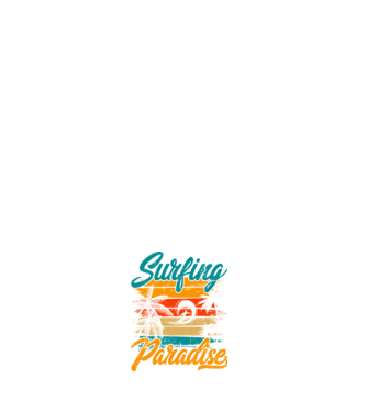 Surfing Paradise model negru pe tricou