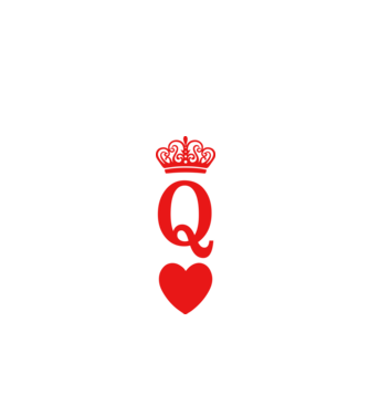 Queen model alb pe tricou