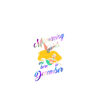 Mermazing girls are born december model negru pe tricou