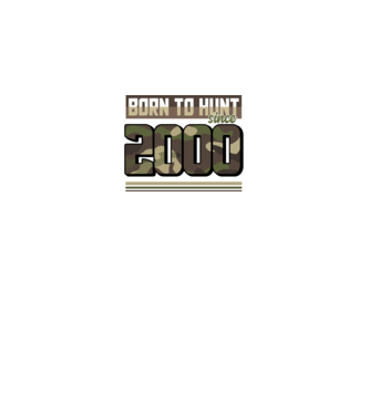Born to hunt since 2000 model negru pe tricou