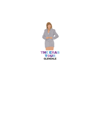 Taylor Swift The Eras Tour Glendale 2 model alb pe tricou