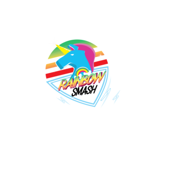 Rainbow smash model turcoaz pe tricou