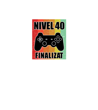 Nivel 40 finalizat model negru pe tricou