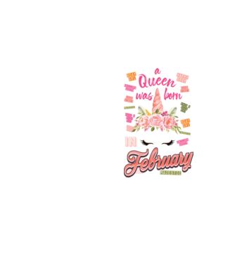 A queen was born in FEBRUÁR model galben neon pe tricou