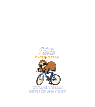 Sloth cycling team model negru pe tricou