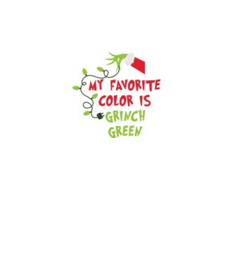 Grinch Green model negru pe tricou
