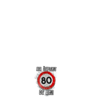 Am împlinit 80 de ani! model negru pe tricou