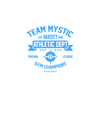 Mystic champions model negru pe tricou