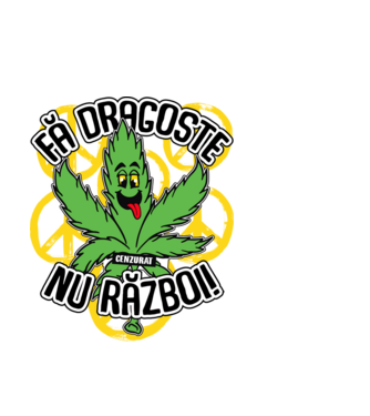 fă dragoste, nu război! (cenzurat) model alb pe tricou