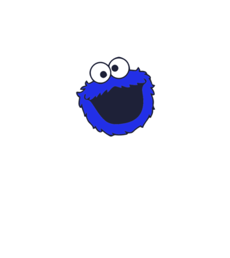 Cookie Monster Face model negru pe tricou