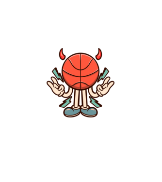 Evil basketball model negru pe tricou