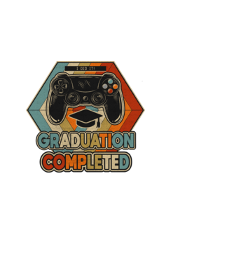 Graduation Completed model negru pe tricou