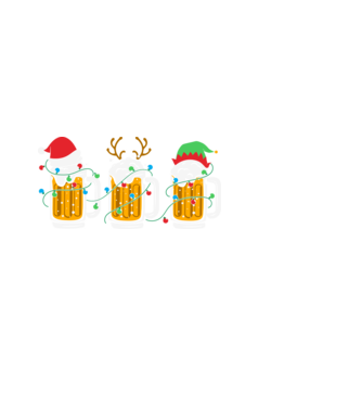 Christmas beer mugs model negru pe tricou