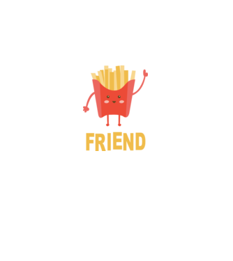 Friends cartofi model alb pe tricou