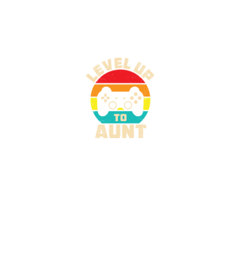 Level Up Aunt model negru pe tricou