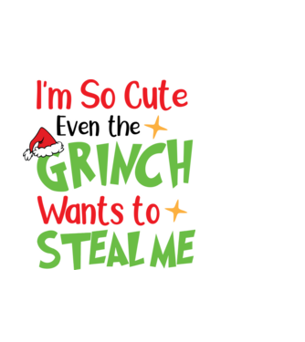 So cute Grinch model alb pe tricou