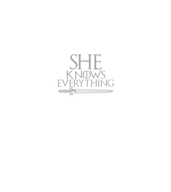 Cuplu She knows everything model negru pe tricou