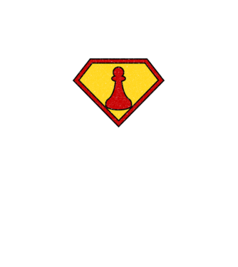 SuperChess pion de șah model albastru jeanși pe tricou