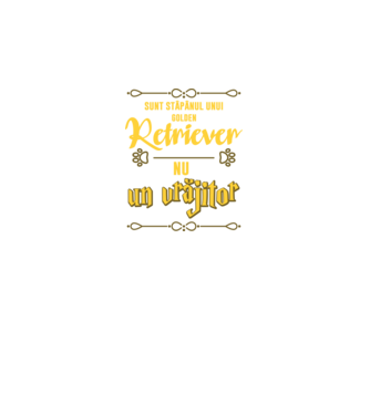 sunt stăpânul unui golden retviever, nu un vrăjitor model negru pe tricou