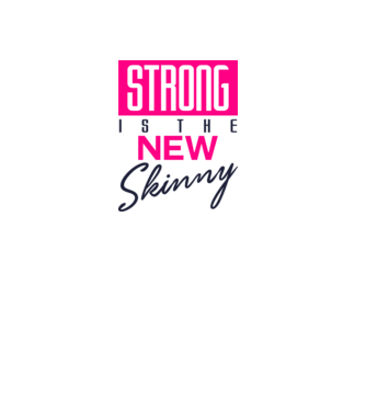 Strong is the new skinny model alb pe tricou