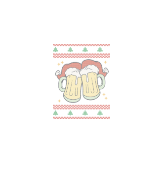 ugly sweater beers model negru pe tricou