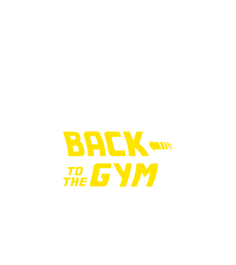 Back to the gym model negru pe tricou