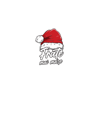 frate mai mare Santa Hat model negru pe tricou