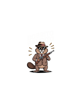 Bobrito Bandito model negru pe tricou