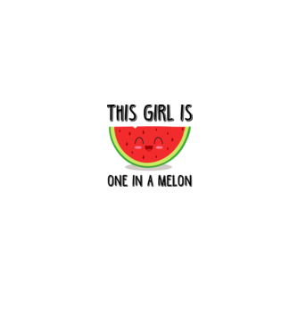 This girl is one in a melon model alb/roșu pe tricou