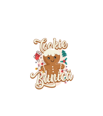 Cookie bunică model alb pe tricou