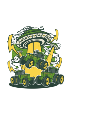 TRACTOR model negru pe tricou