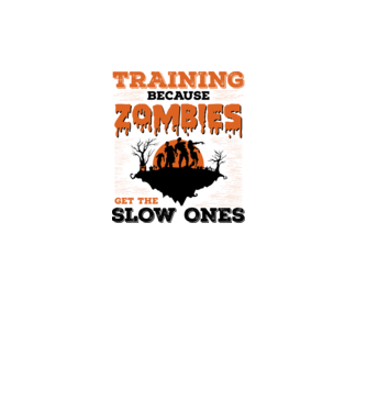 Zombies get the slow ones model alb pe tricou