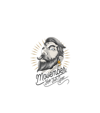 Movember Keep them grow No Shave November model alb pe tricou