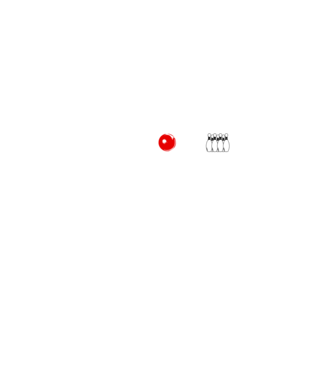 Bowling EKG model negru pe tricou