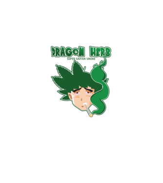 dragon herb smoke model negru pe tricou