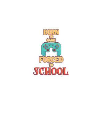 Born to game model negru pe tricou
