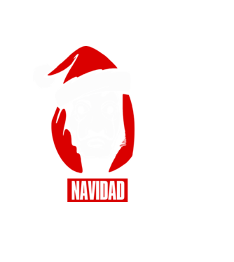 feliz navidad merry christmas money heist model negru pe tricou