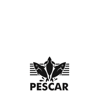 Pescar original model alb pe tricou