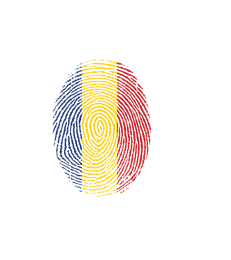 România fingerprint model alb pe tricou